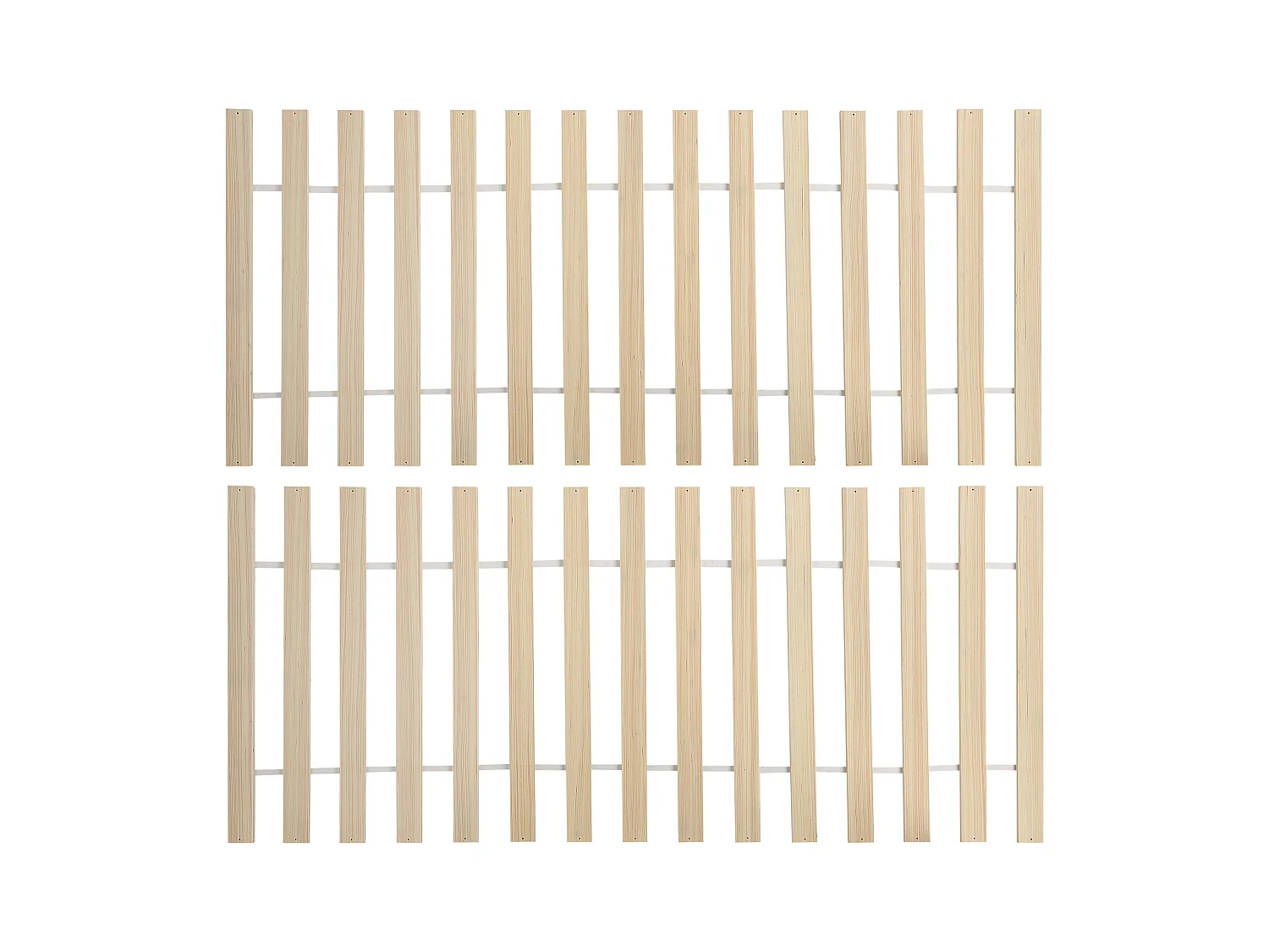 Lit avec sommier Bois de pin OLENDON 160 x 200 cm Blanc