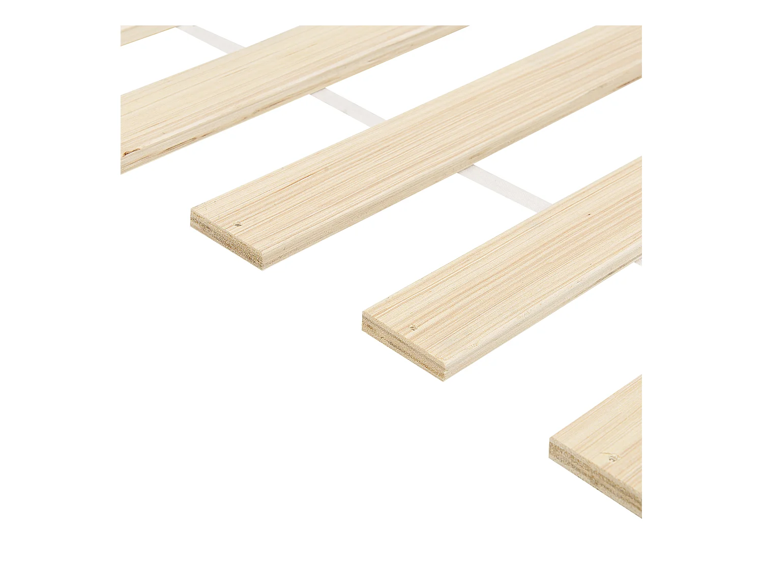 Lit avec sommier Bois de pin OLENDON 160 x 200 cm Blanc