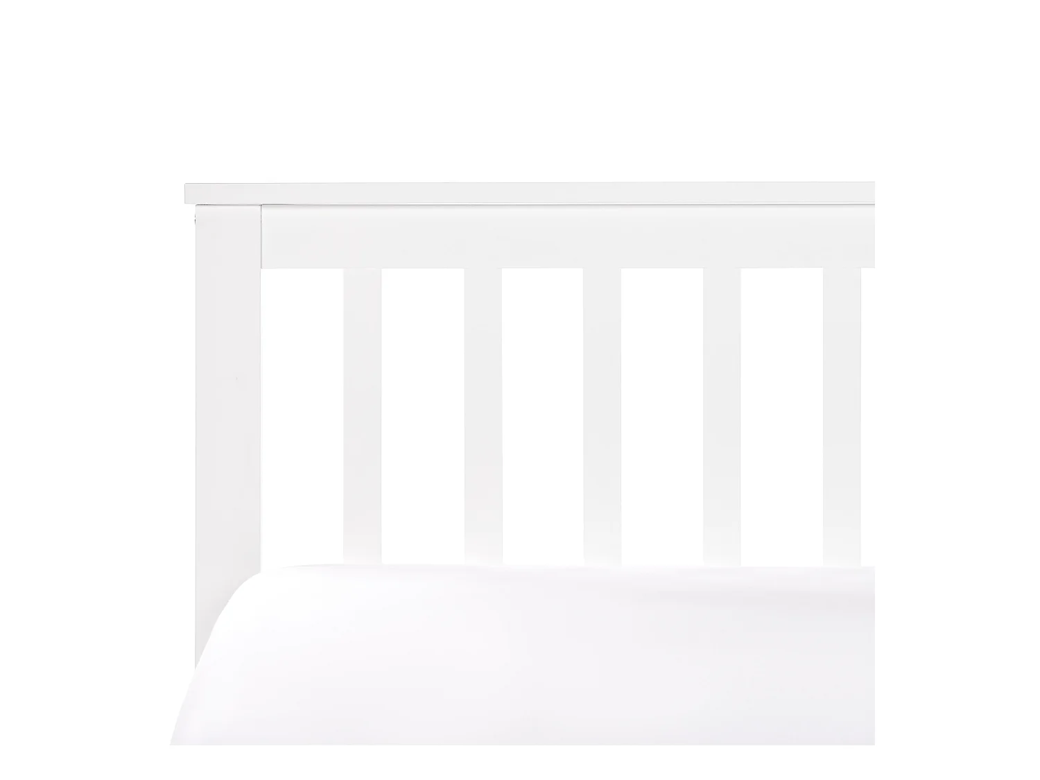 Lit avec sommier Bois de pin OLENDON 160 x 200 cm Blanc