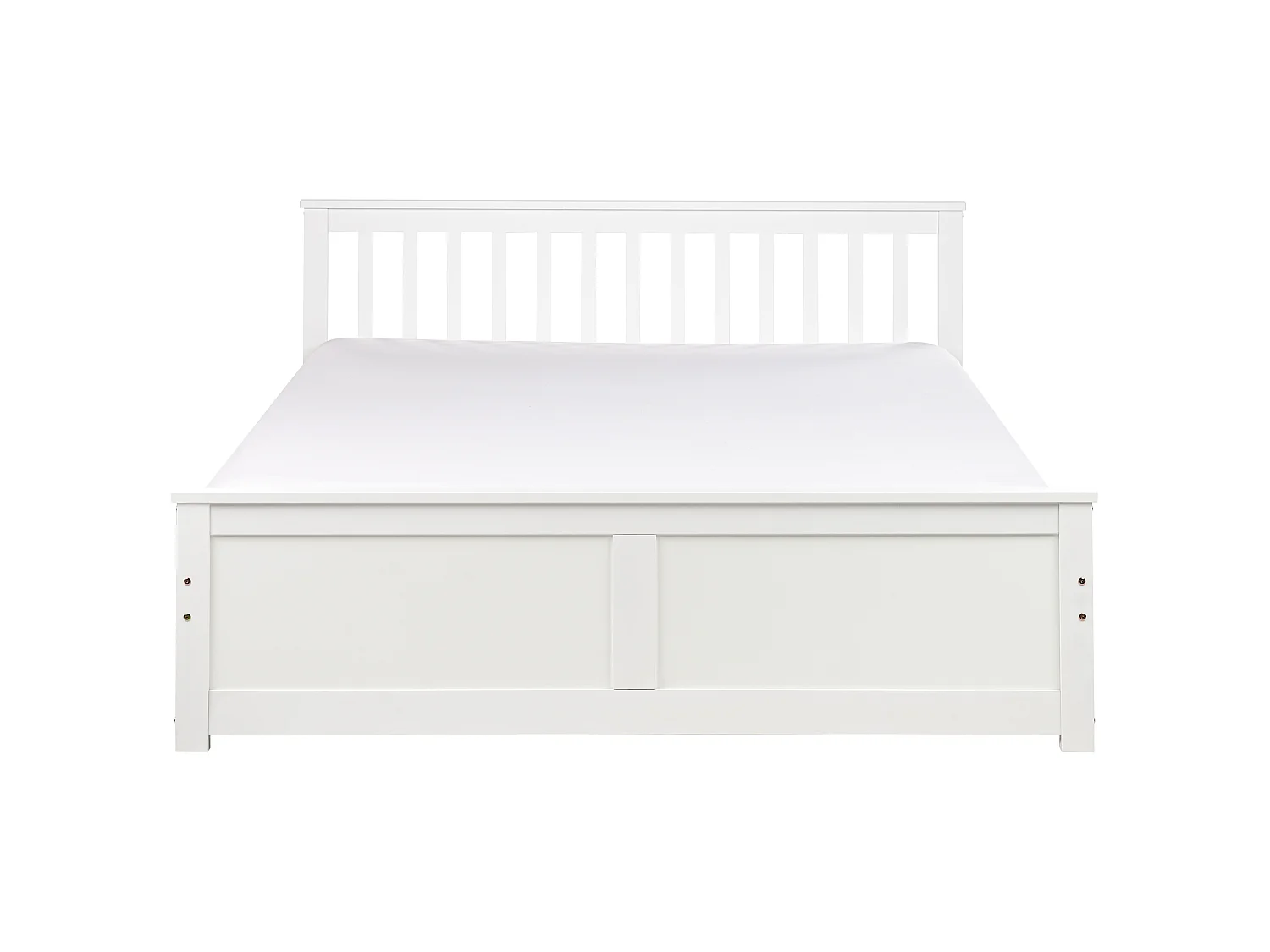 Bed Pine Wood OLENDON 160 x 200 cm (EU King Size) White