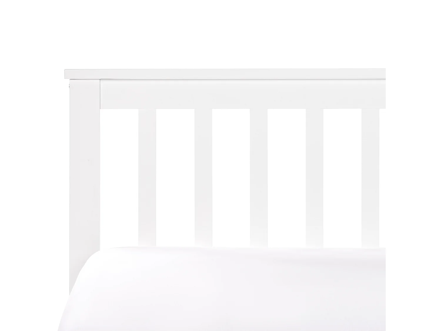 Bed Pine Wood OLENDON 160 x 200 cm (EU King Size) White
