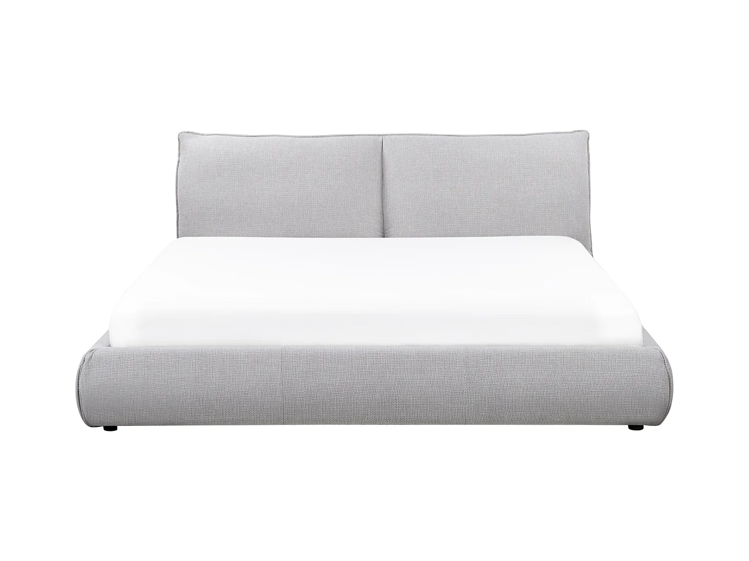Lit avec sommier Tissu VINAY 180 x 200 cm Gris clair