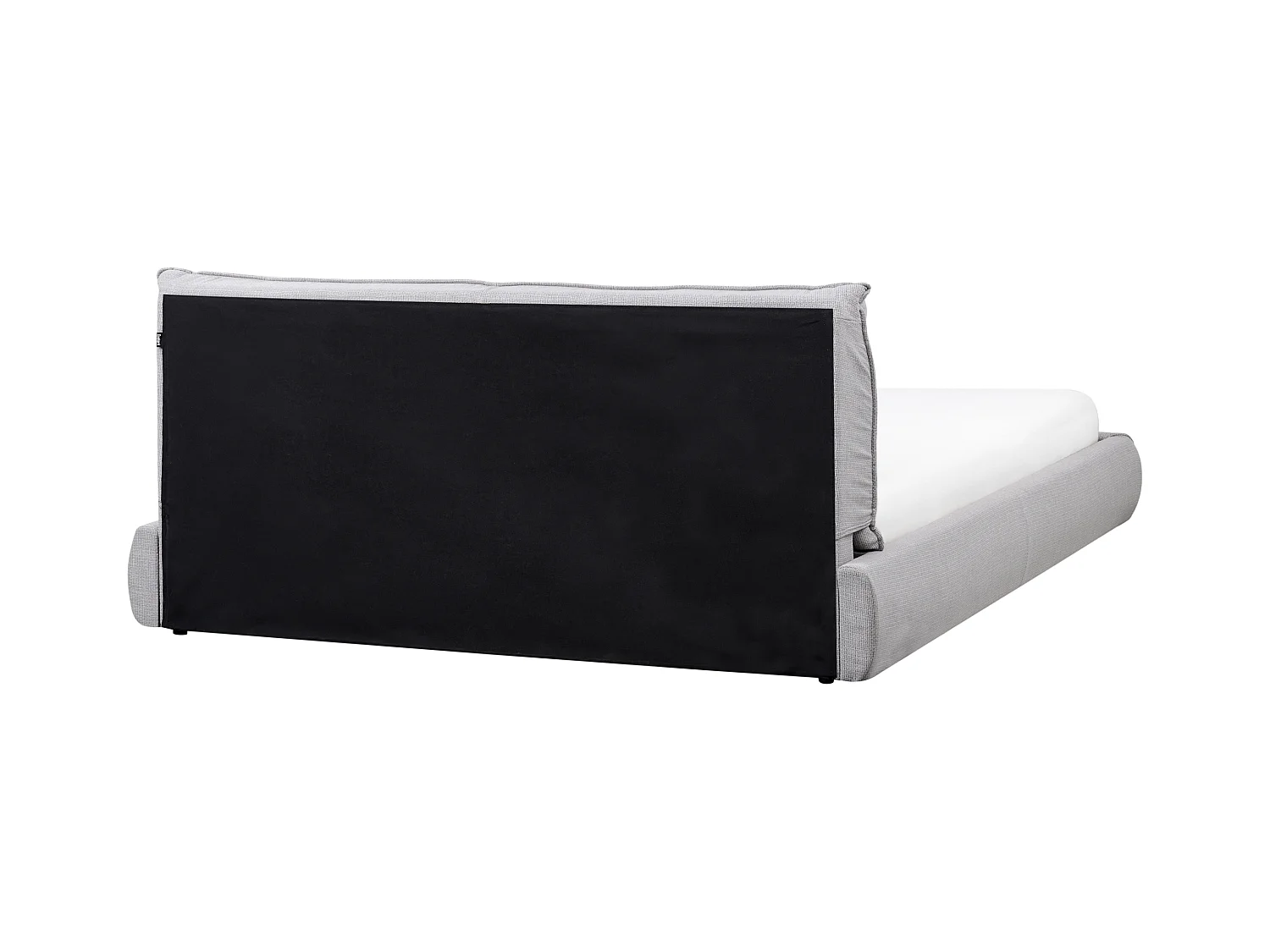 Lit avec sommier Tissu VINAY 180 x 200 cm Gris clair