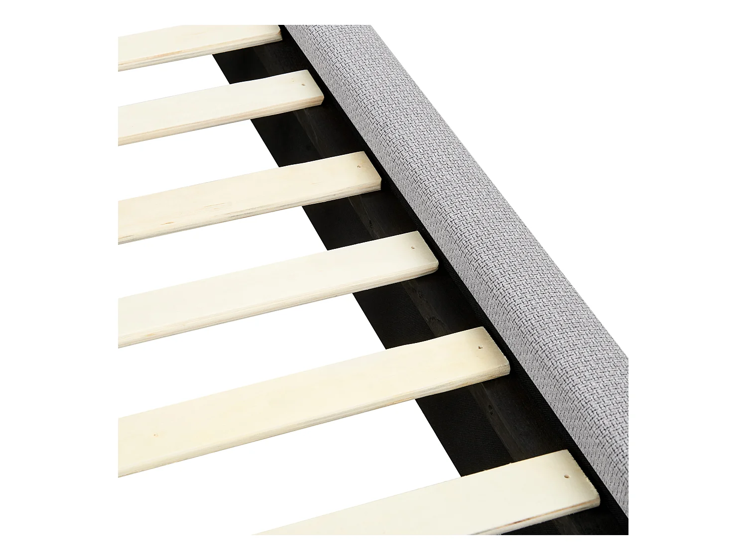 Lit avec sommier Tissu VINAY 180 x 200 cm Gris clair