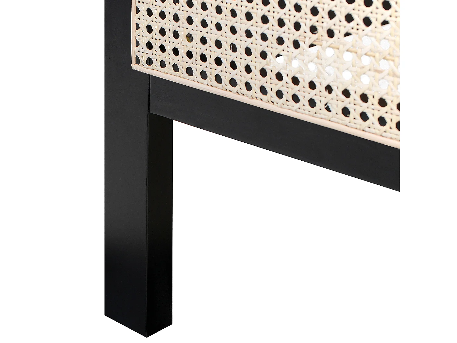 Lit avec sommier Bois de pin SALERNAS 180 x 200 cm Noir