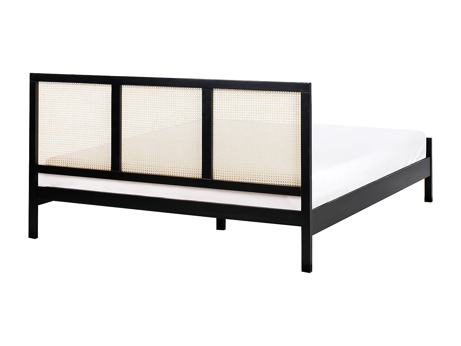 Bett mit Lattenrost Kiefernholz SALERNAS 180 x 200 cm Schwarz