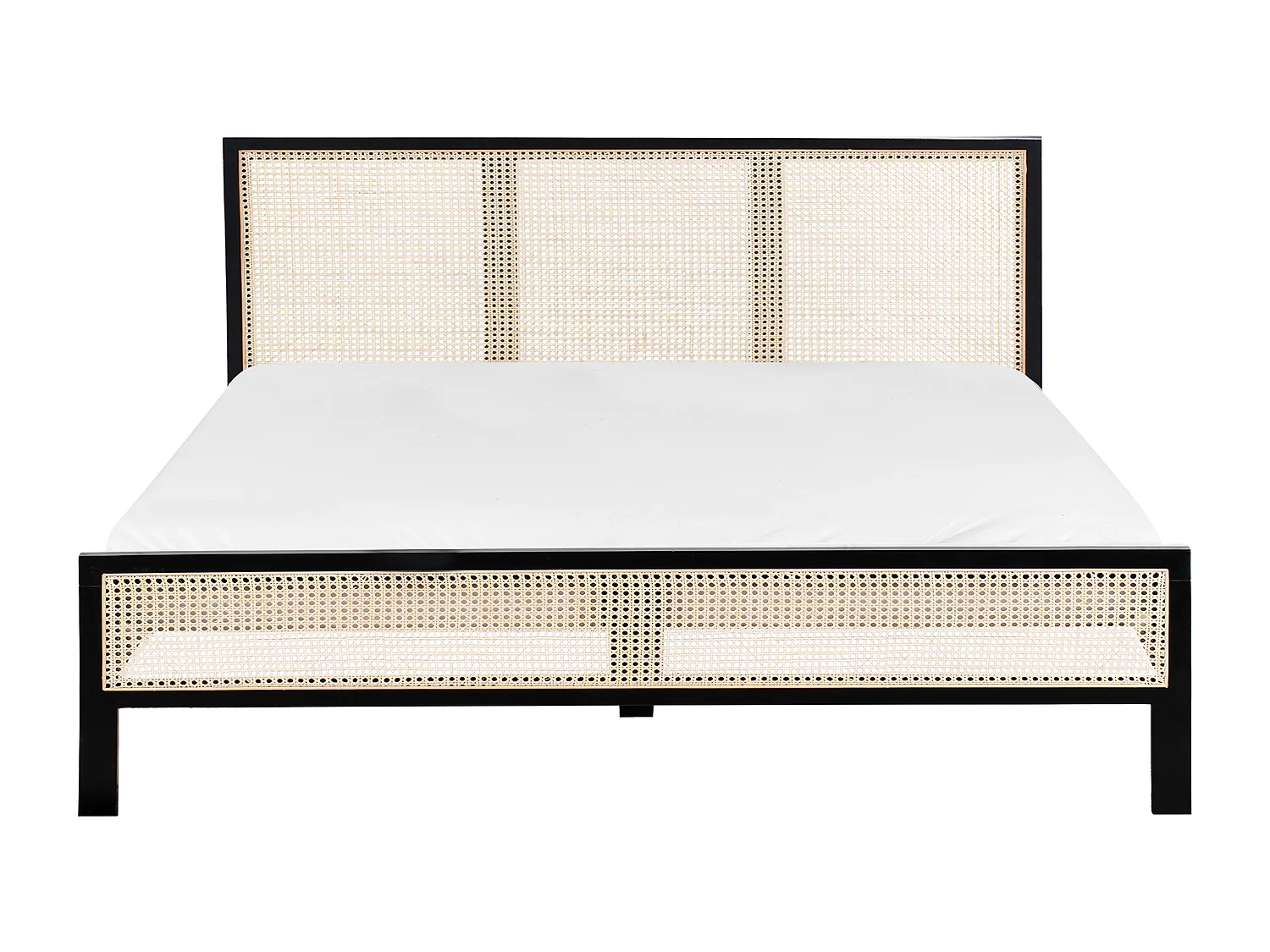 Letto Legno di pino SALERNAS 180 x 200 cm Nero