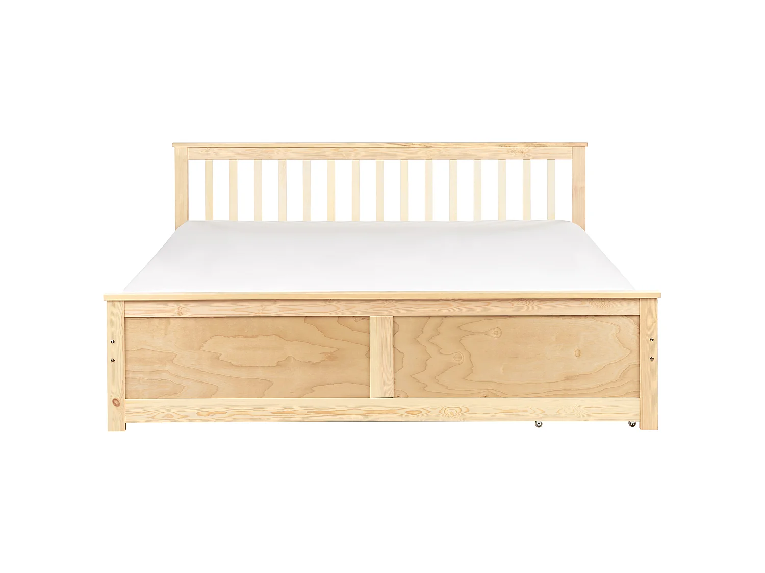 Bed with 2 Drawers OLENDON Pine Wood Light Brown 180 x 200 cm (EU Super King)