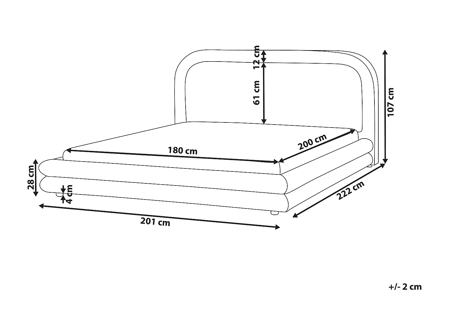 Bett mit Lattenrost Kunstleinen LAVARDENS 180 x 200 cm Hellbeige