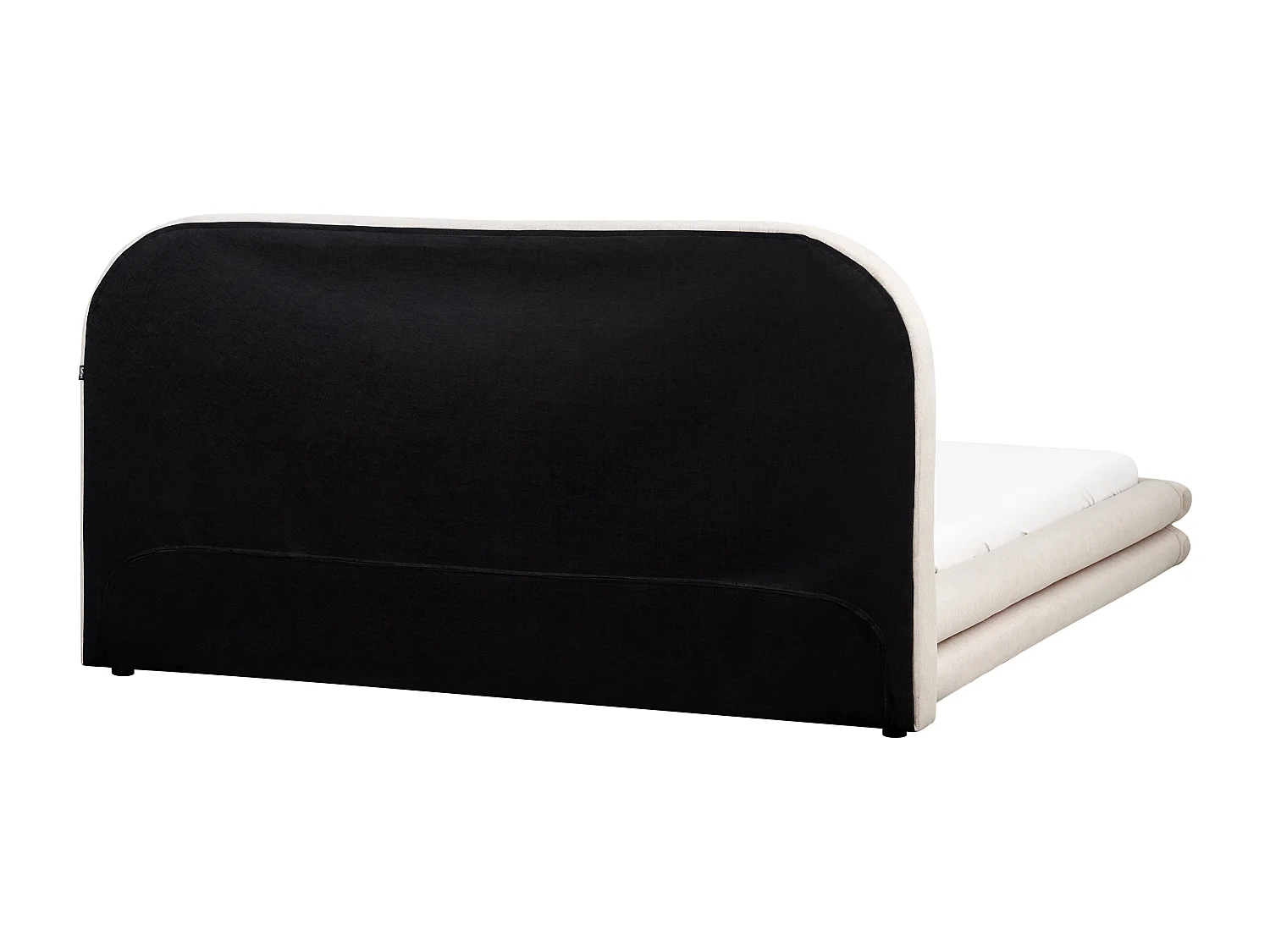 Bett mit Lattenrost Kunstleinen LAVARDENS 180 x 200 cm Hellbeige