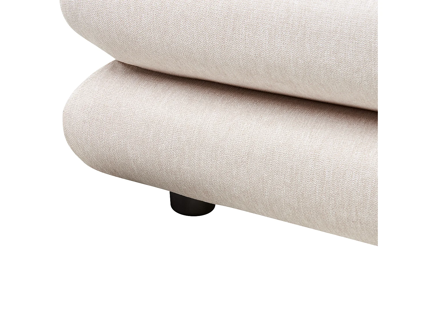 Bed Faux Linen LAVARDENS 180 x 200 cm (EU Super King) Light Beige