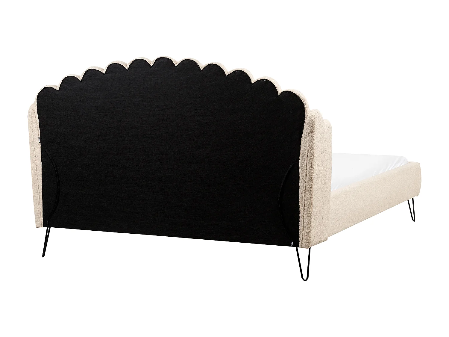 Bett mit Lattenrost Bouclé AMBILLOU 180 x 200 cm Beige