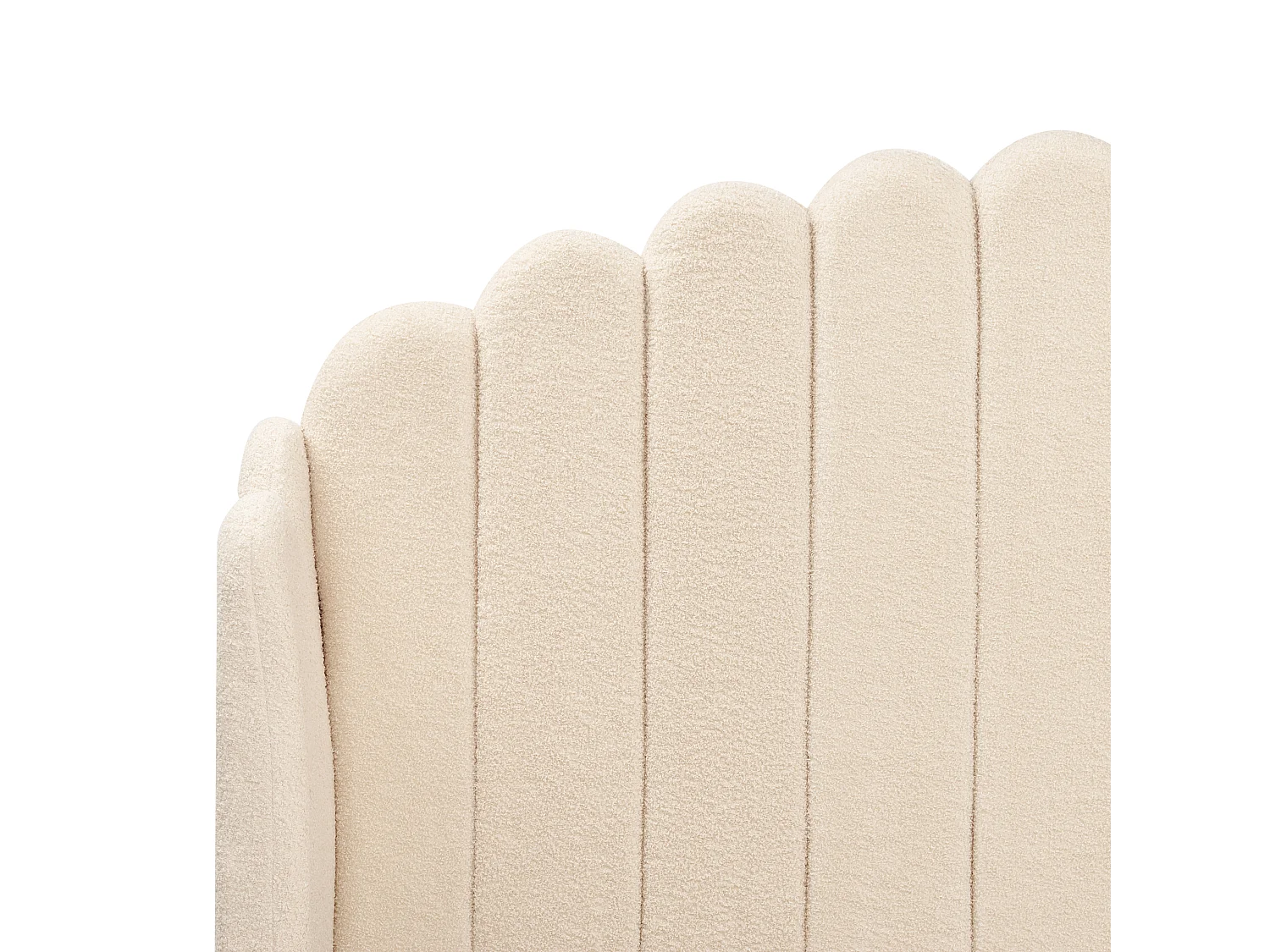 Lit avec sommier Bouclé AMBILLOU 180 x 200 cm Beige