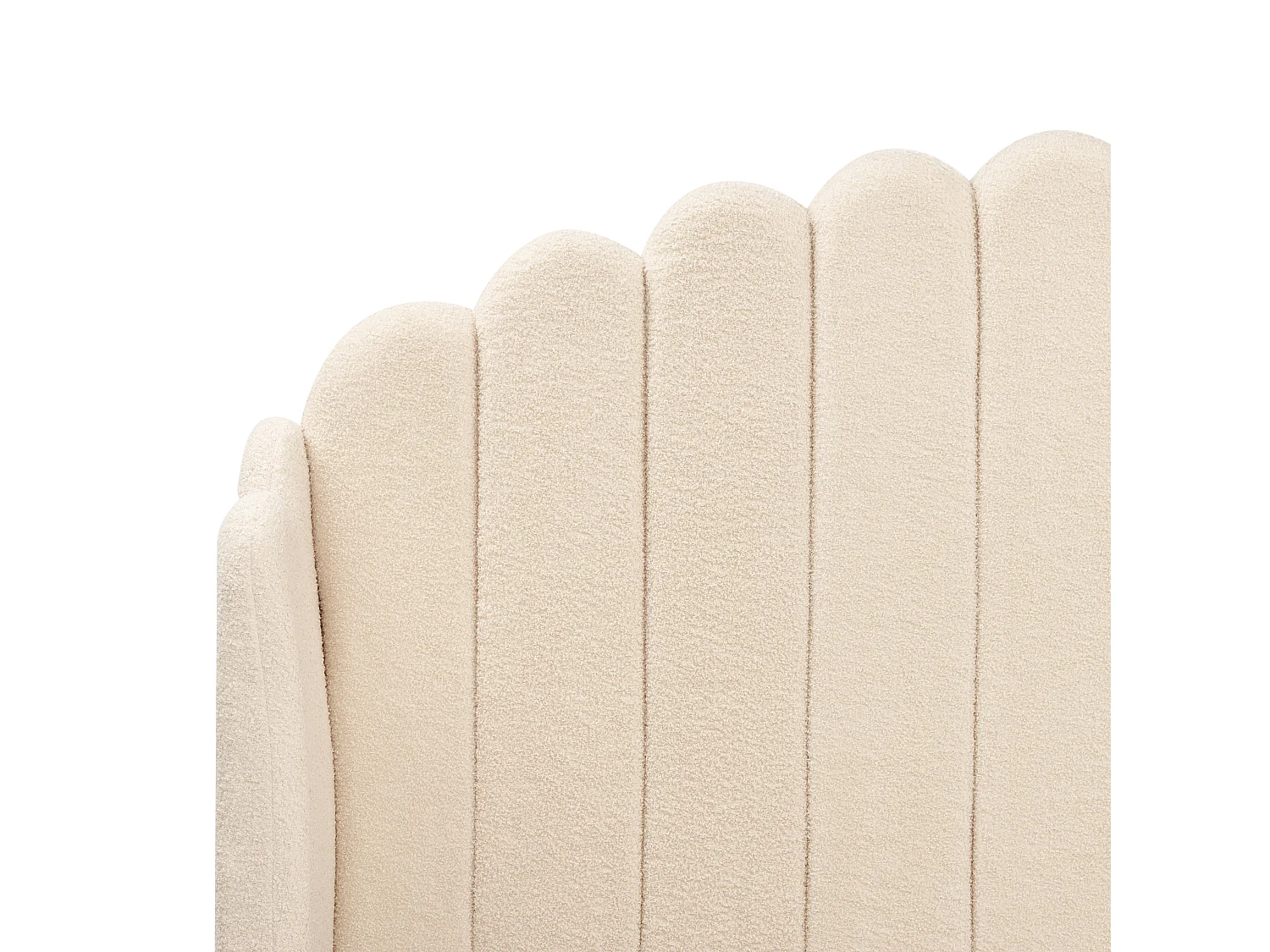 Bett mit Lattenrost Bouclé AMBILLOU 180 x 200 cm Beige