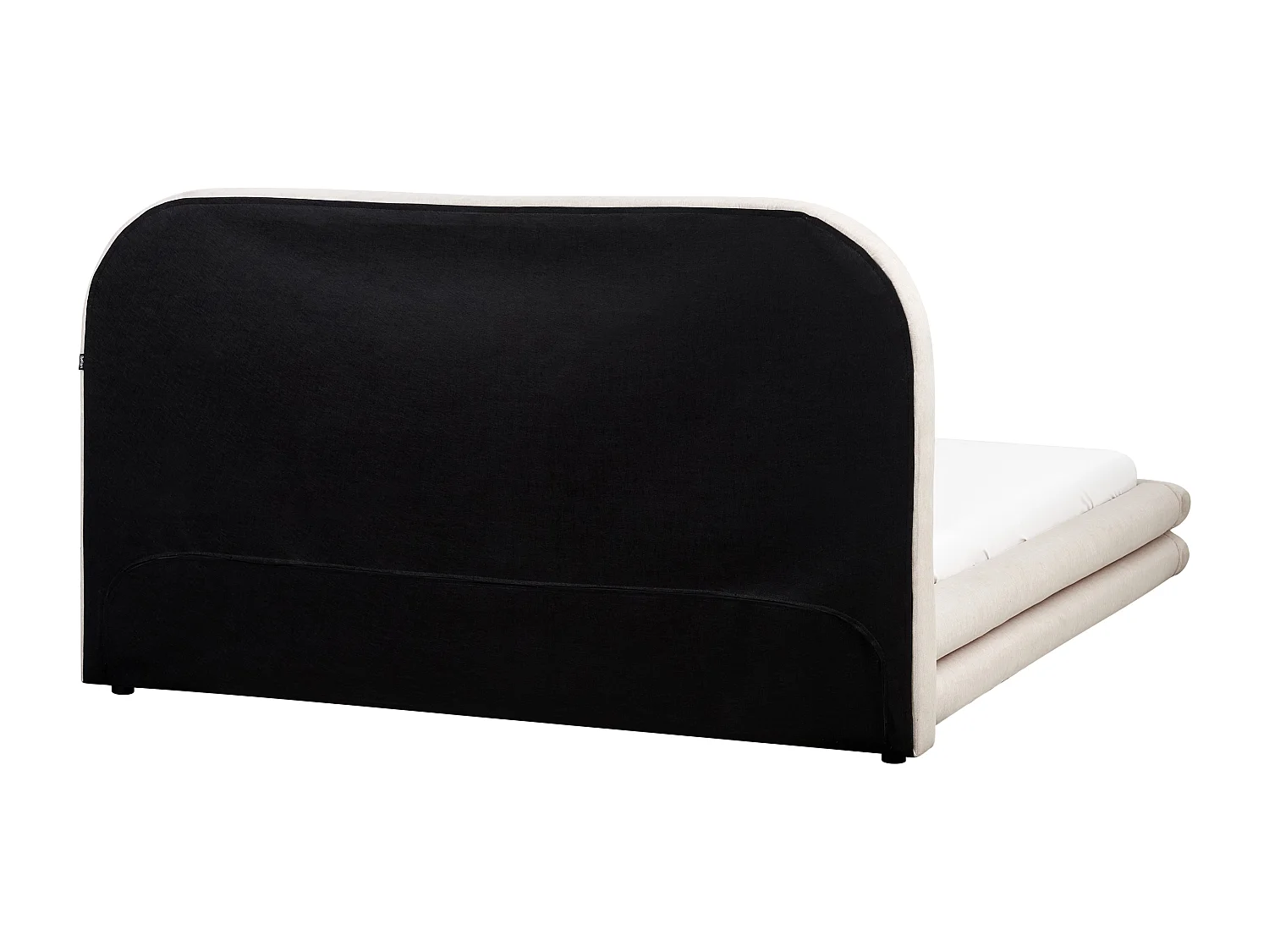 Lit à eau Lin synthétique LAVARDENS 160 x 200 cm Beige clair