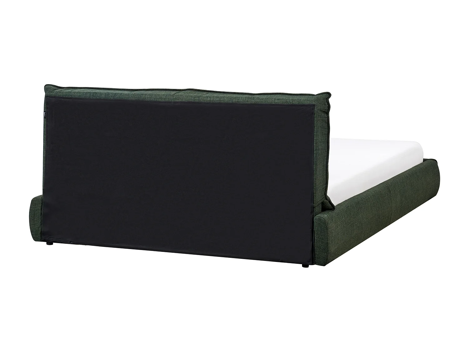 Lit avec sommier Tissu VINAY 160 x 200 cm Vert foncé