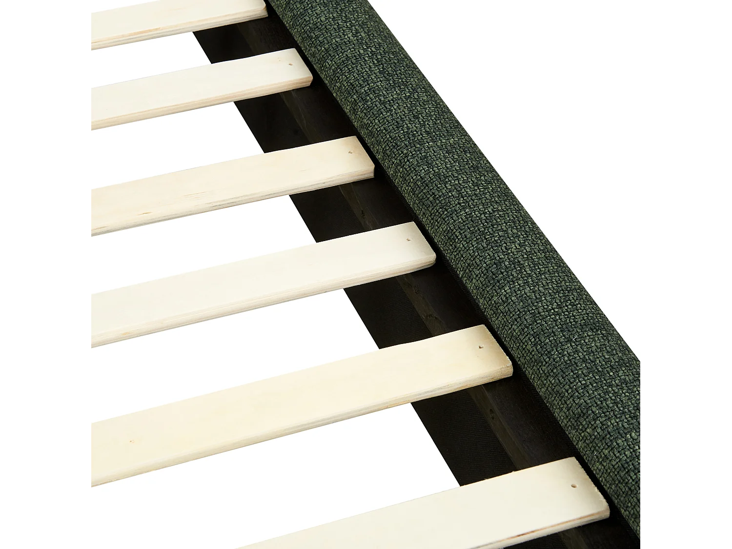 Bett mit Lattenrost Stoff VINAY 160 x 200 cm Dunkelgrün