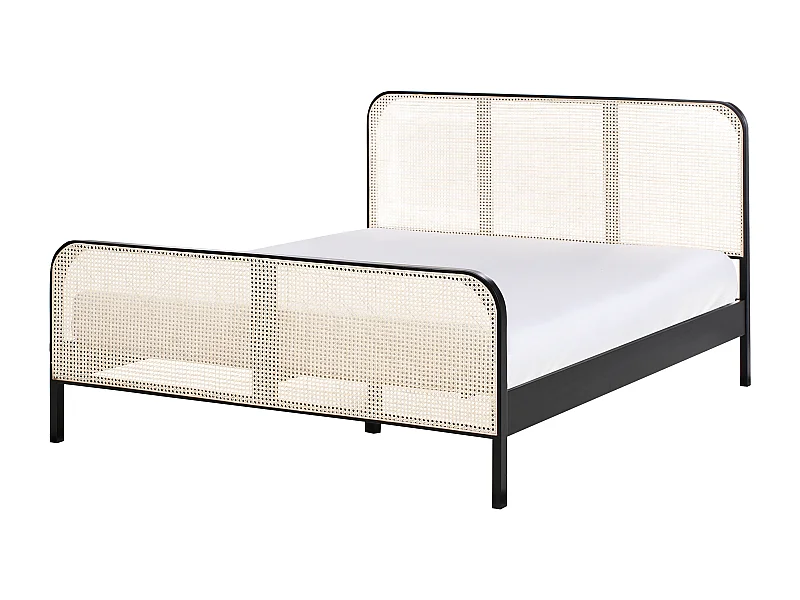 Letto Legno di pino GONFARON 160 x 200 cm Nero