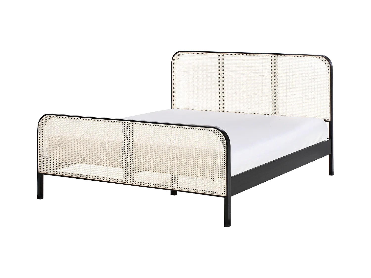 Bett mit Lattenrost Kiefernholz GONFARON 160 x 200 cm Schwarz