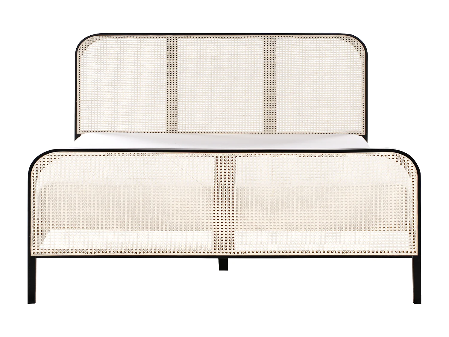 Bett mit Lattenrost Kiefernholz GONFARON 160 x 200 cm Schwarz