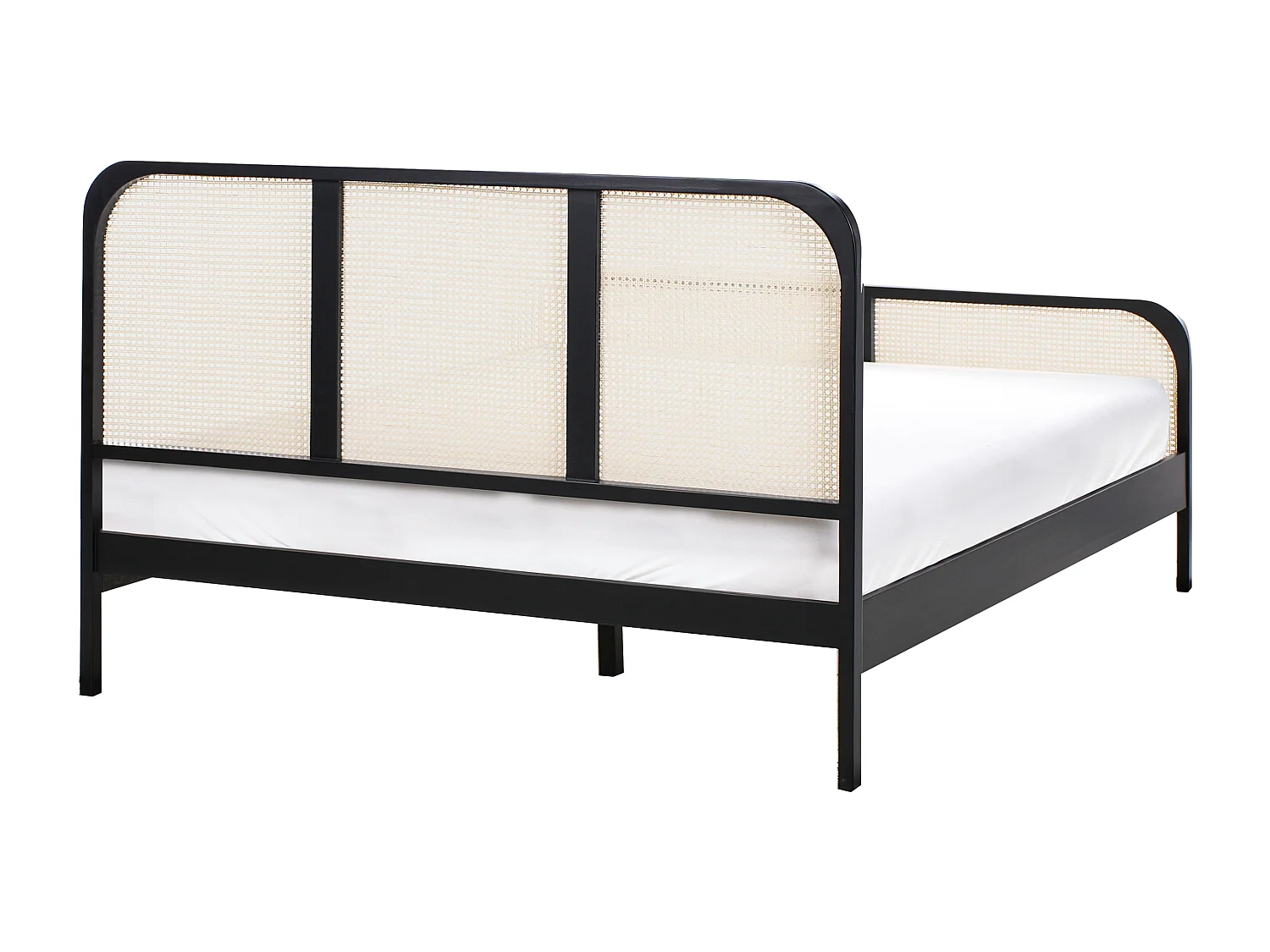 Bett mit Lattenrost Kiefernholz GONFARON 160 x 200 cm Schwarz