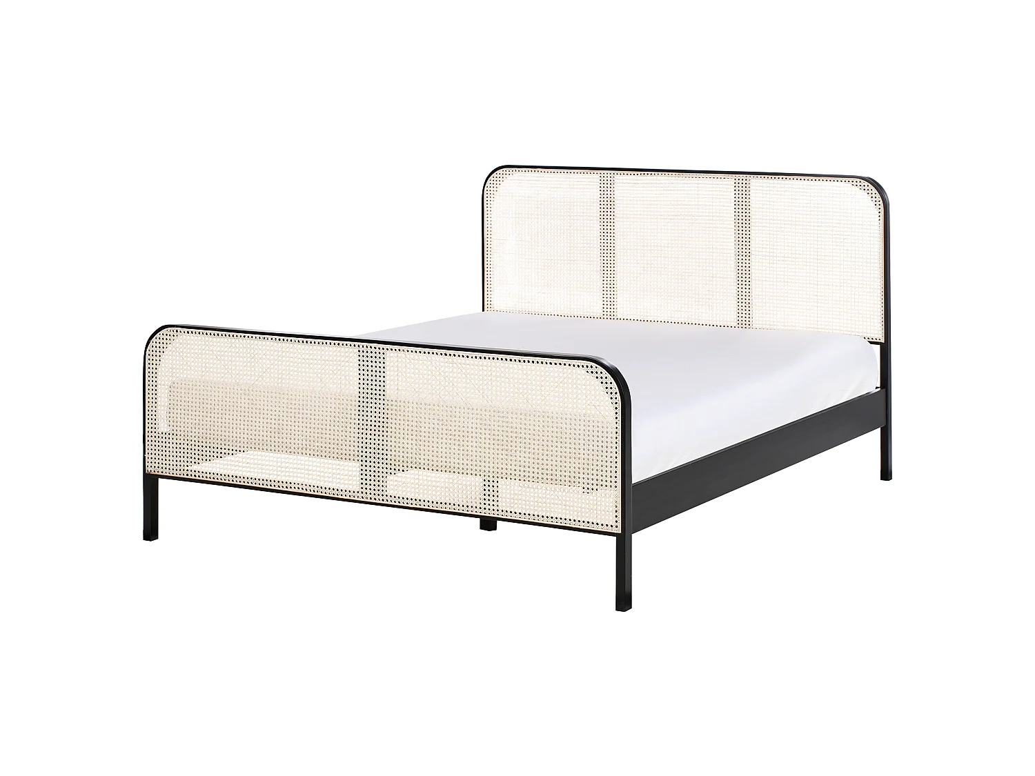 Cama Madera de pino GONFARON 160 x 200 cm Negro