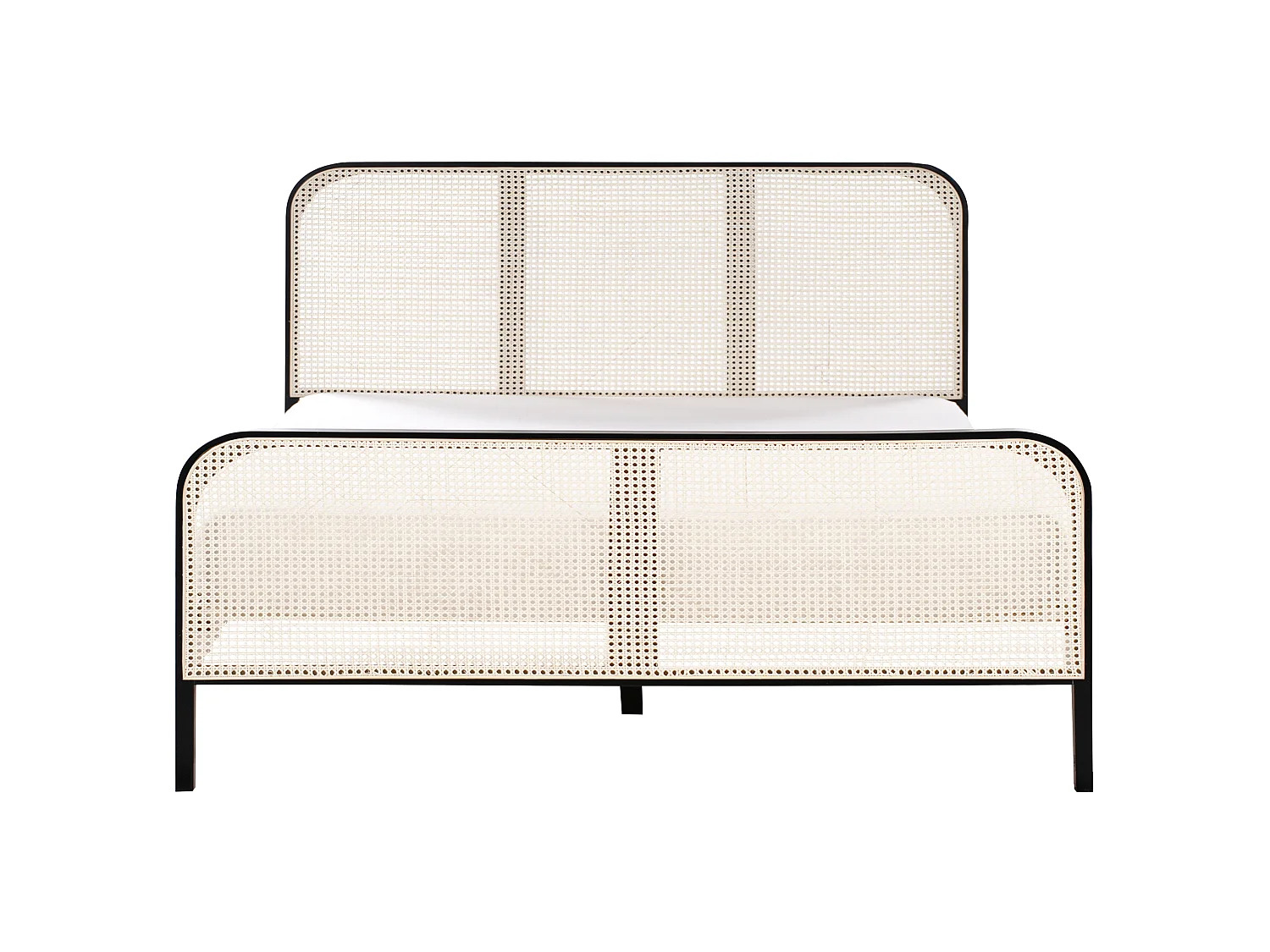 Cama Madera de pino GONFARON 160 x 200 cm Negro