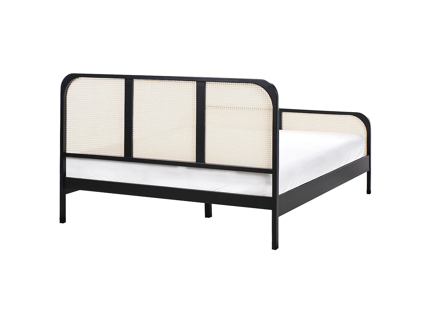 Cama Madera de pino GONFARON 160 x 200 cm Negro