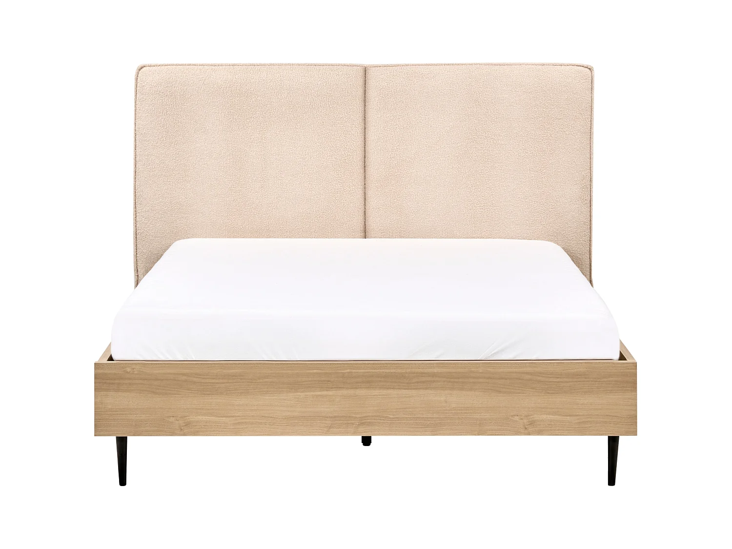 Bett mit Lattenrost Bouclé IZERNORE 140 x 200 cm Beige