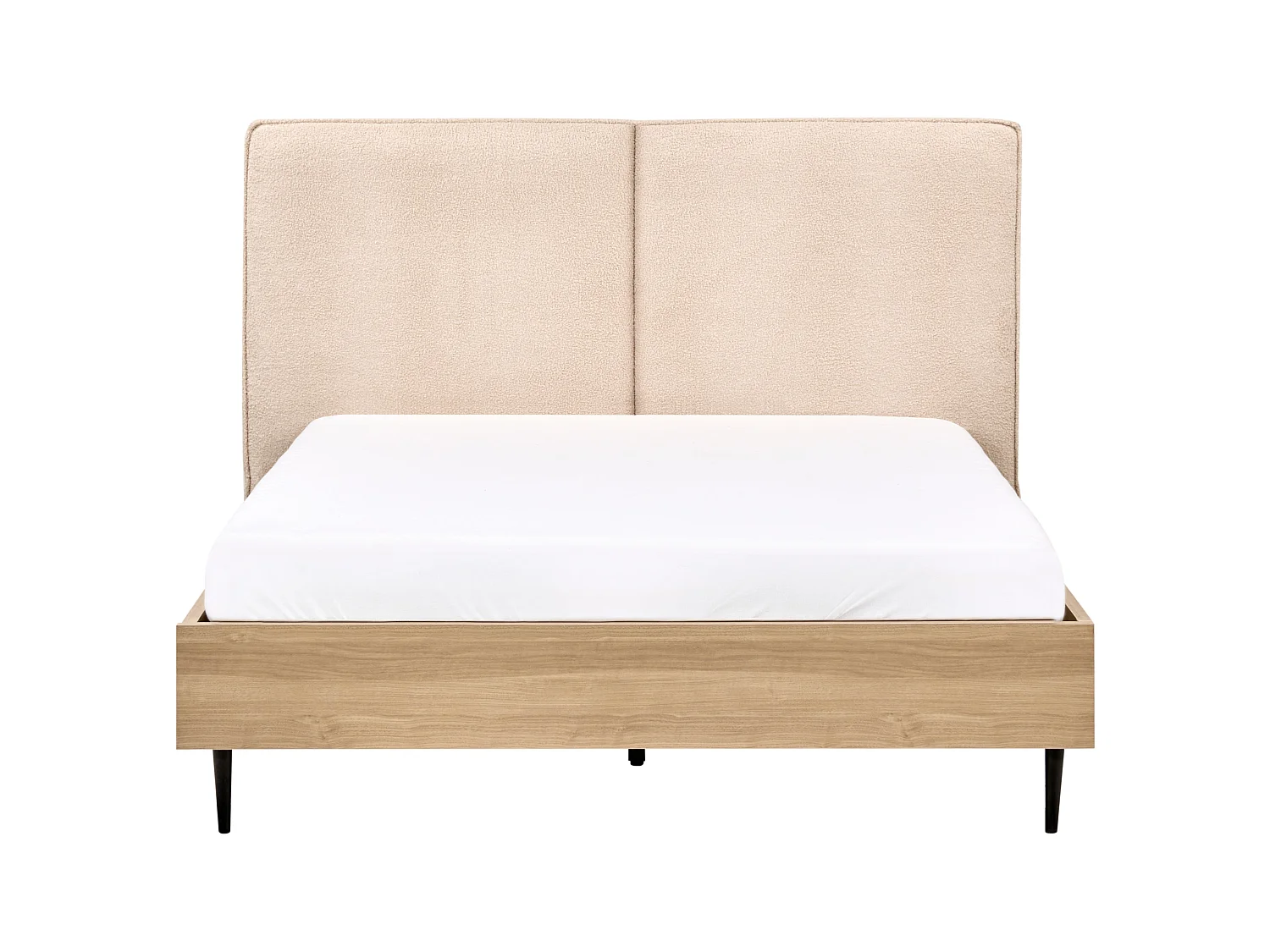 Säng med lamellram Bouclé IZERNORE 140 x 200 cm Beige