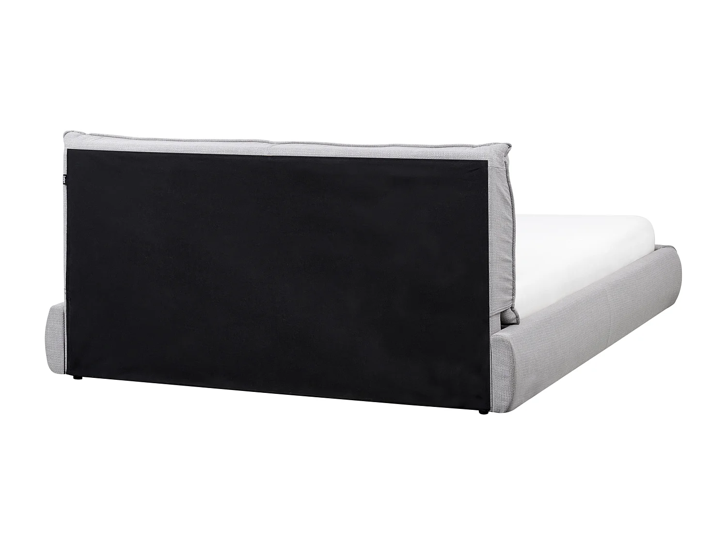 Lit avec sommier Tissu VINAY 160 x 200 cm Gris clair