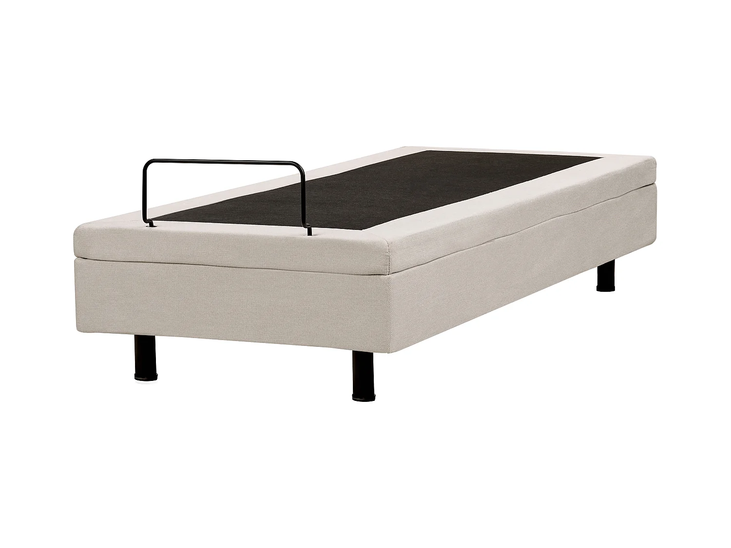 Lit réglable sans tête de lit Tissu DUKE II 80 x 200 cm Beige clair