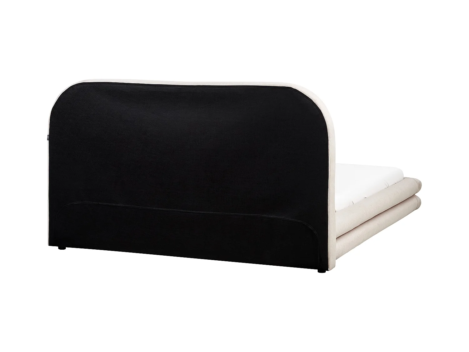 Bett mit Lattenrost Kunstleinen LAVARDENS 160 x 200 cm Hellbeige