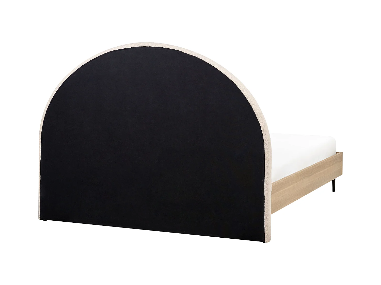 Bett mit Lattenrost Bouclé MILLAY 160 x 200 cm Beige