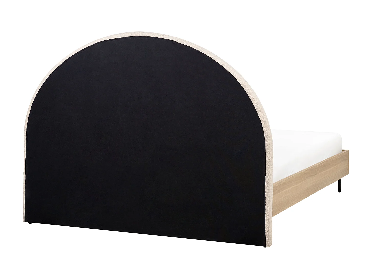 Lit avec sommier Bouclé MILLAY 160 x 200 cm Beige