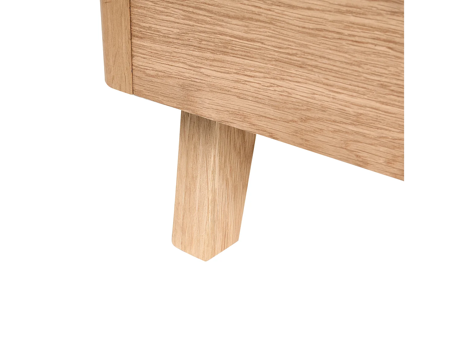 Lit avec sommier WIZERNES 140 x 200 cm Chêne clair