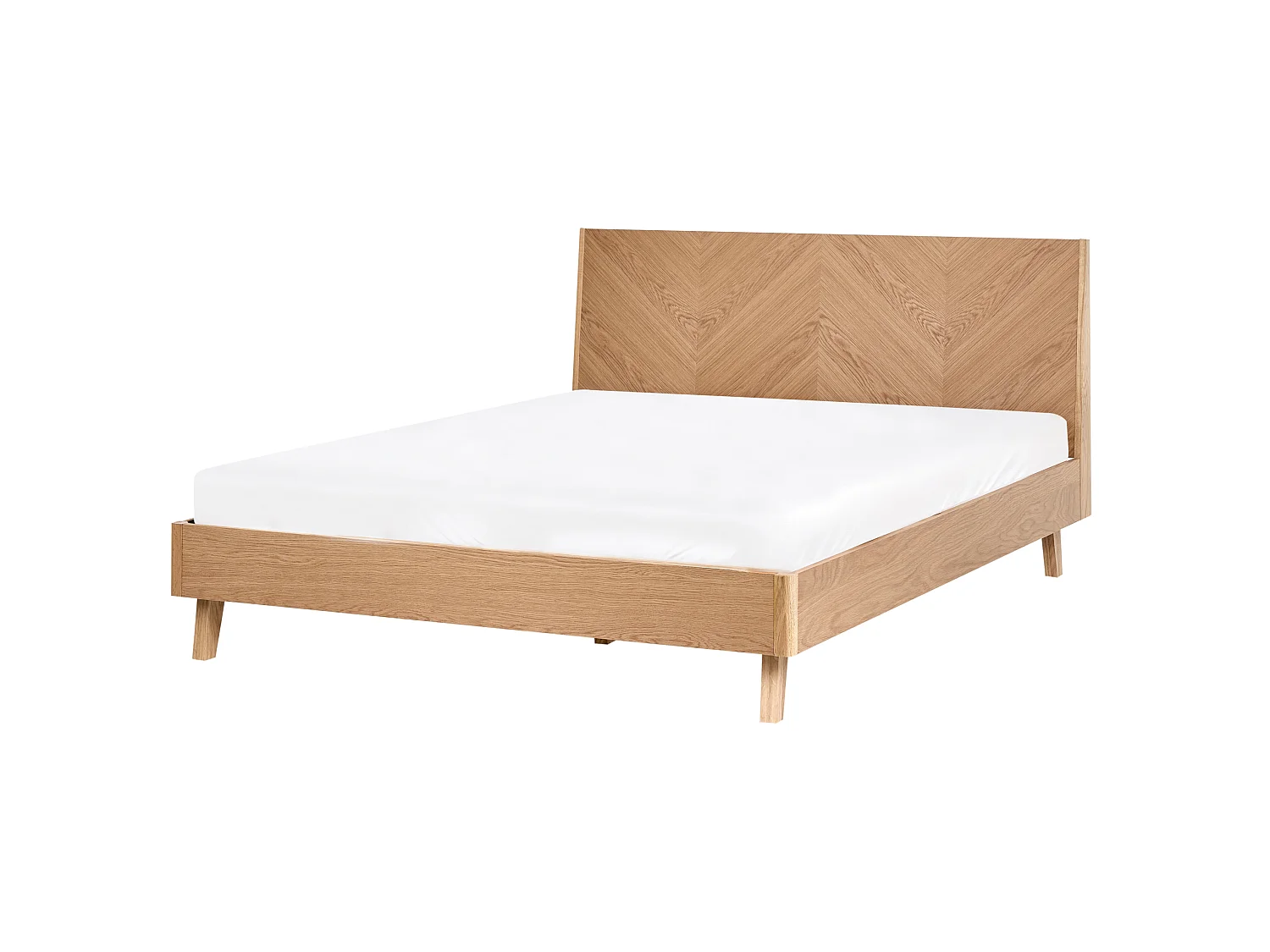 Bed WIZERNES 140 x 200 cm (EU Double) Light Oak