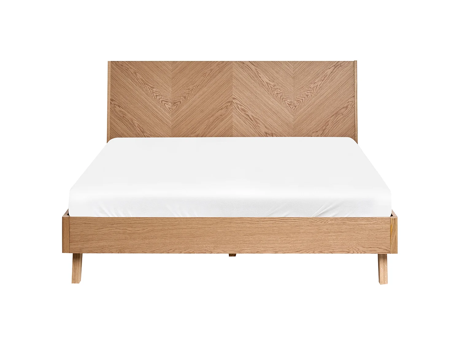 Bed WIZERNES 140 x 200 cm (EU Double) Light Oak