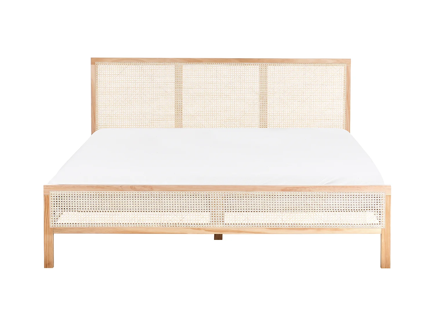 Bett mit Lattenrost Kiefernholz SALERNAS 180 x 200 cm Hellbraun