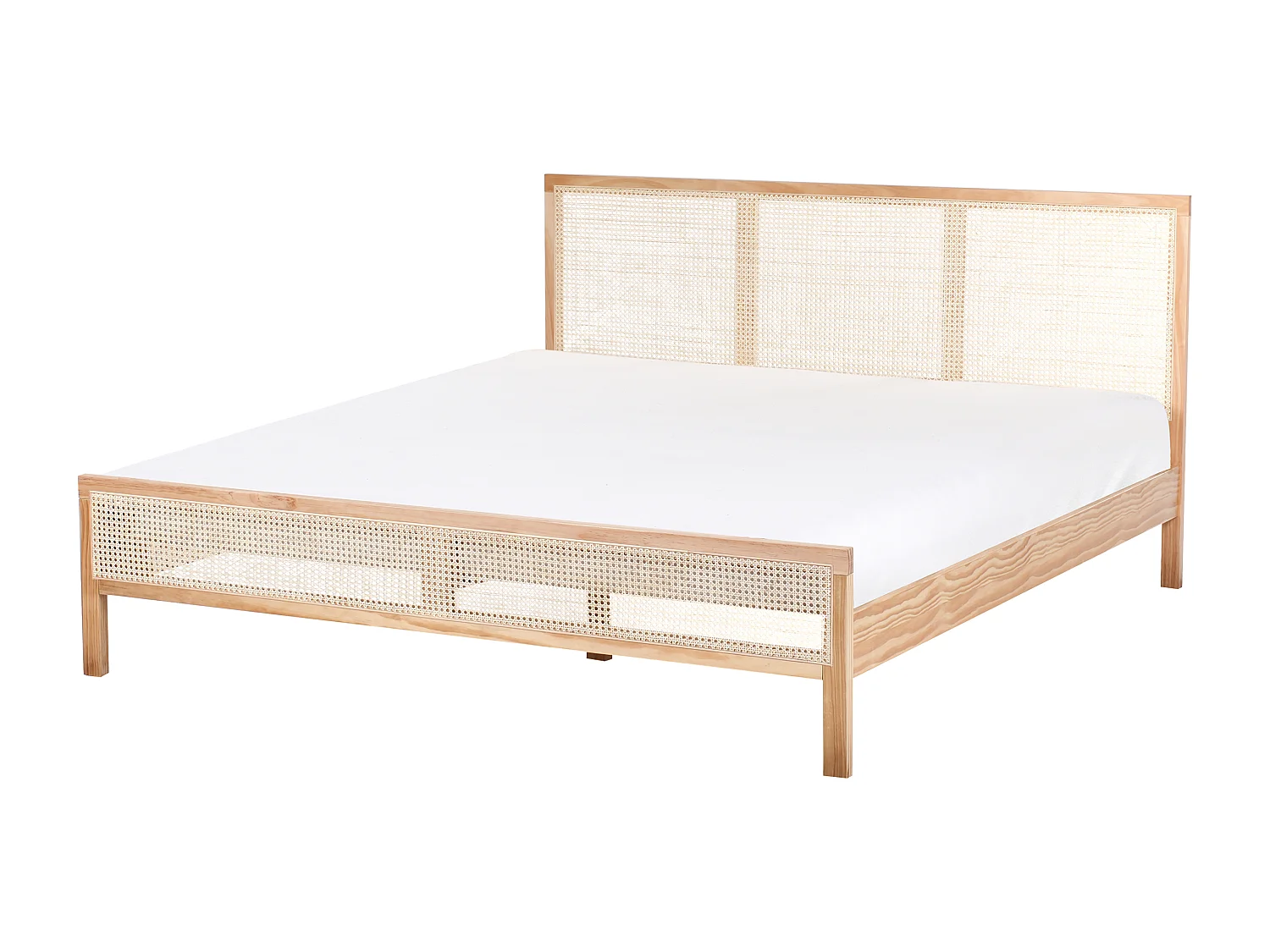 Letto Legno di pino SALERNAS 180 x 200 cm Marrone chiaro