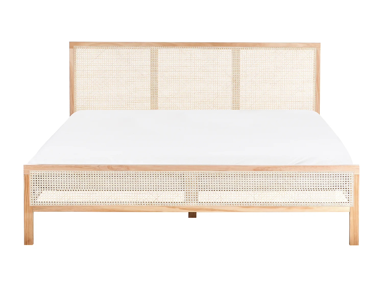 Letto Legno di pino SALERNAS 180 x 200 cm Marrone chiaro