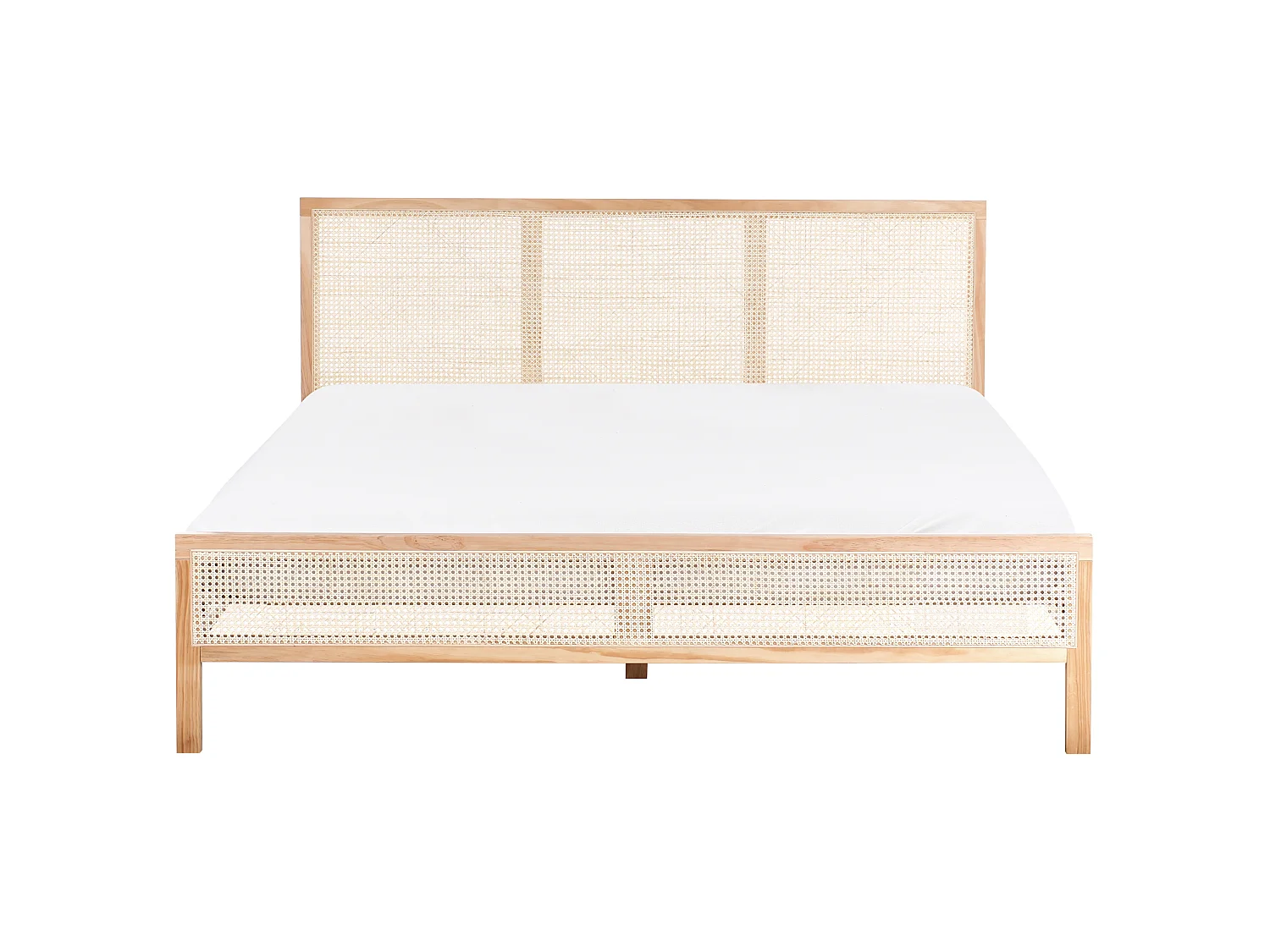 Bed Pine Wood SALERNAS 180 x 200 cm (EU Super King) Light Brown