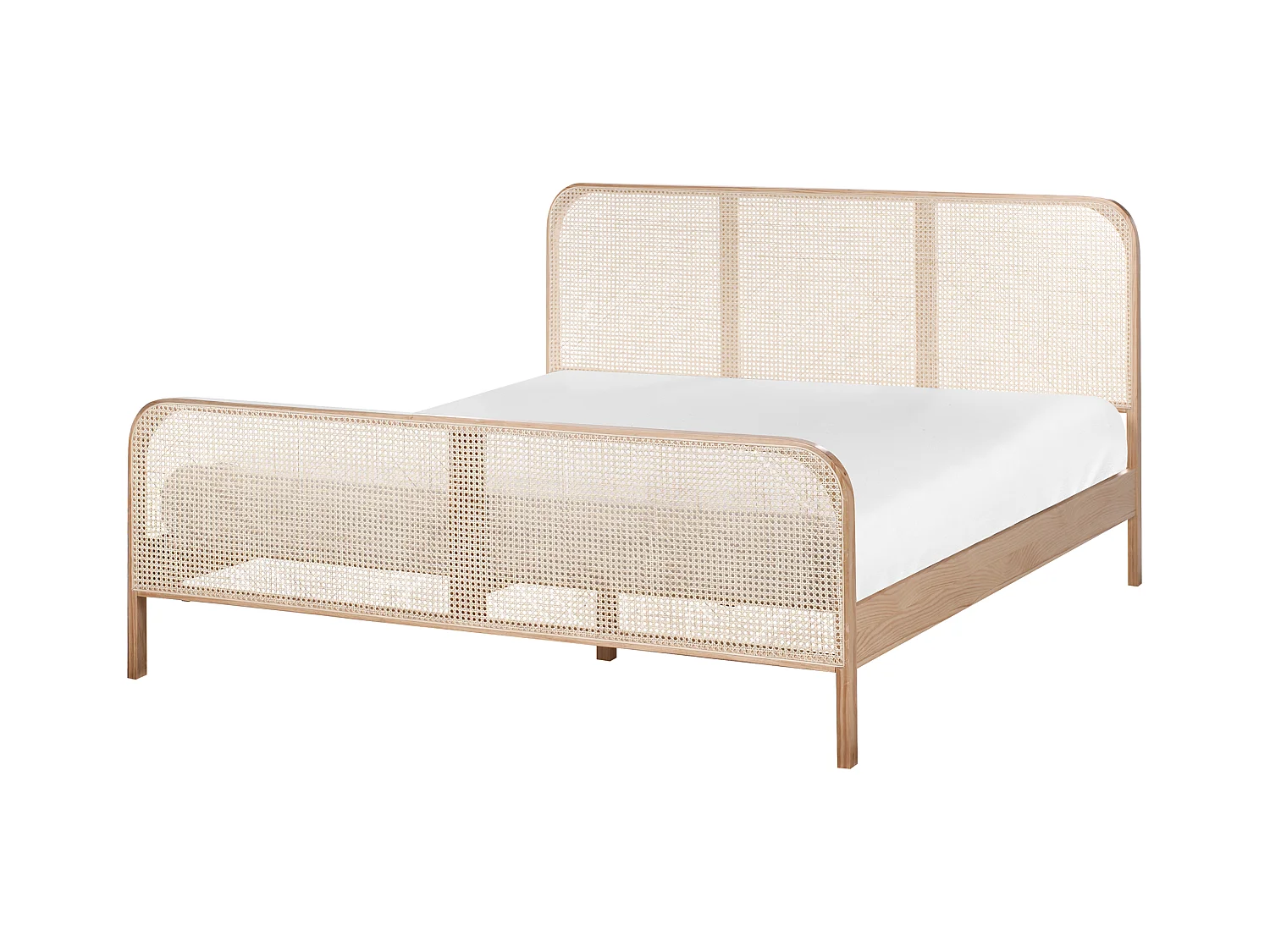 Bett mit Lattenrost Kiefernholz GONFARON 180 x 200 cm Hellbraun