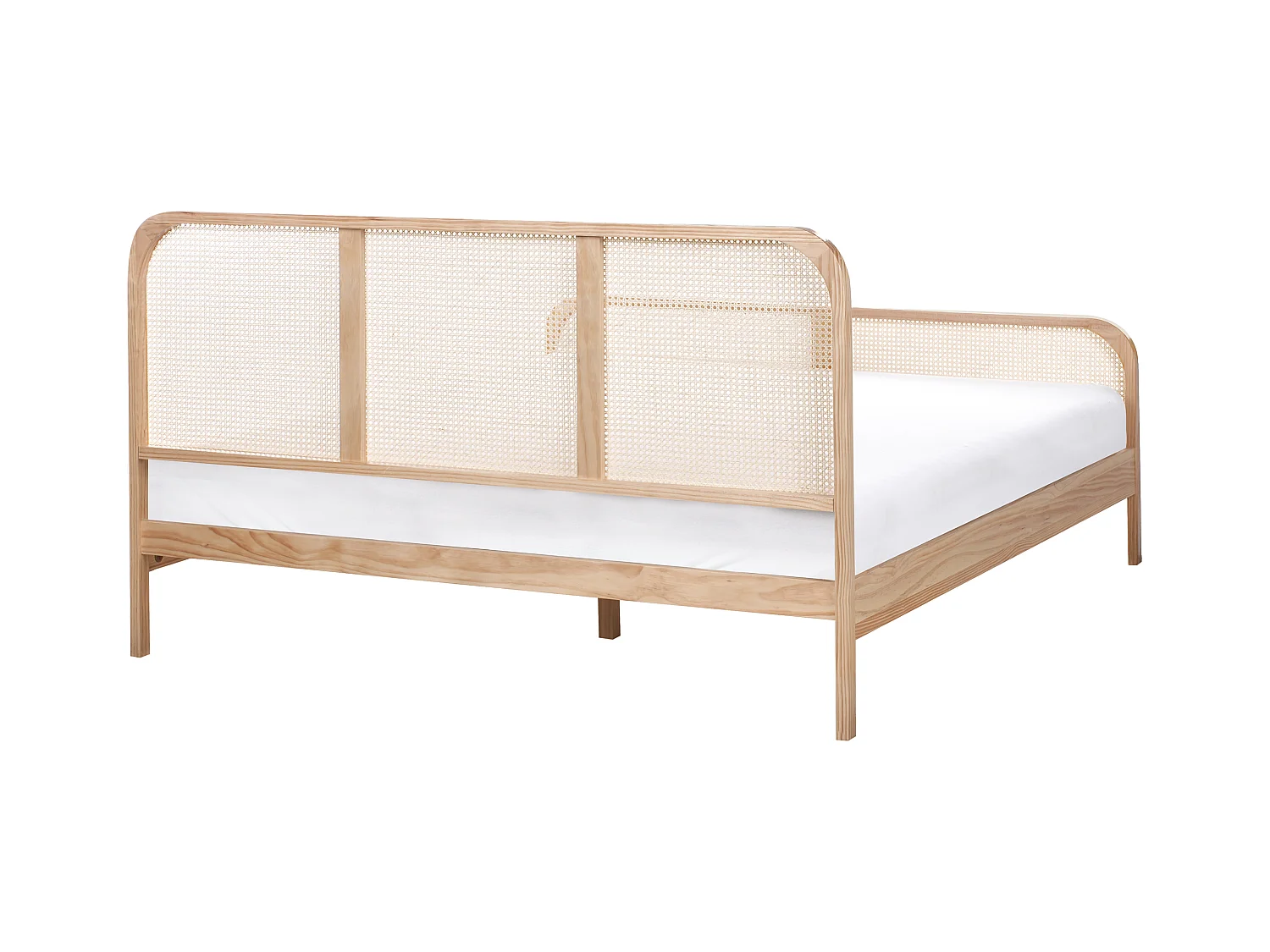 Bett mit Lattenrost Kiefernholz GONFARON 180 x 200 cm Hellbraun