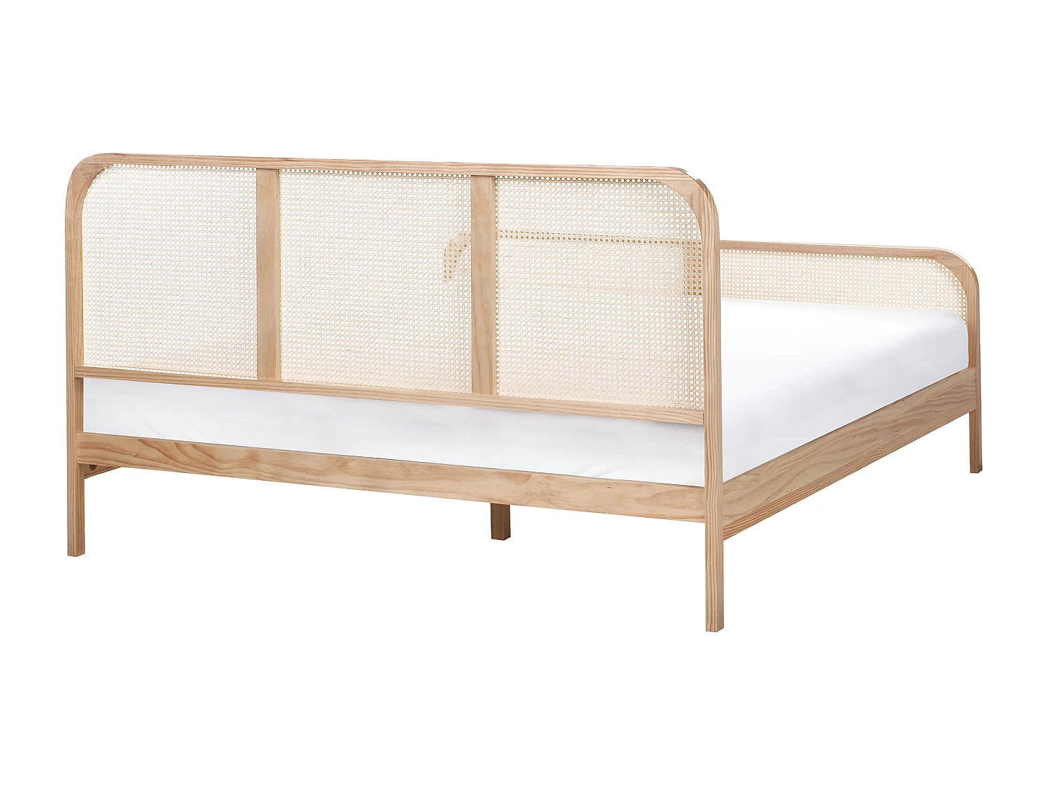 Lit avec sommier Bois de pin GONFARON 180 x 200 cm Marron clair