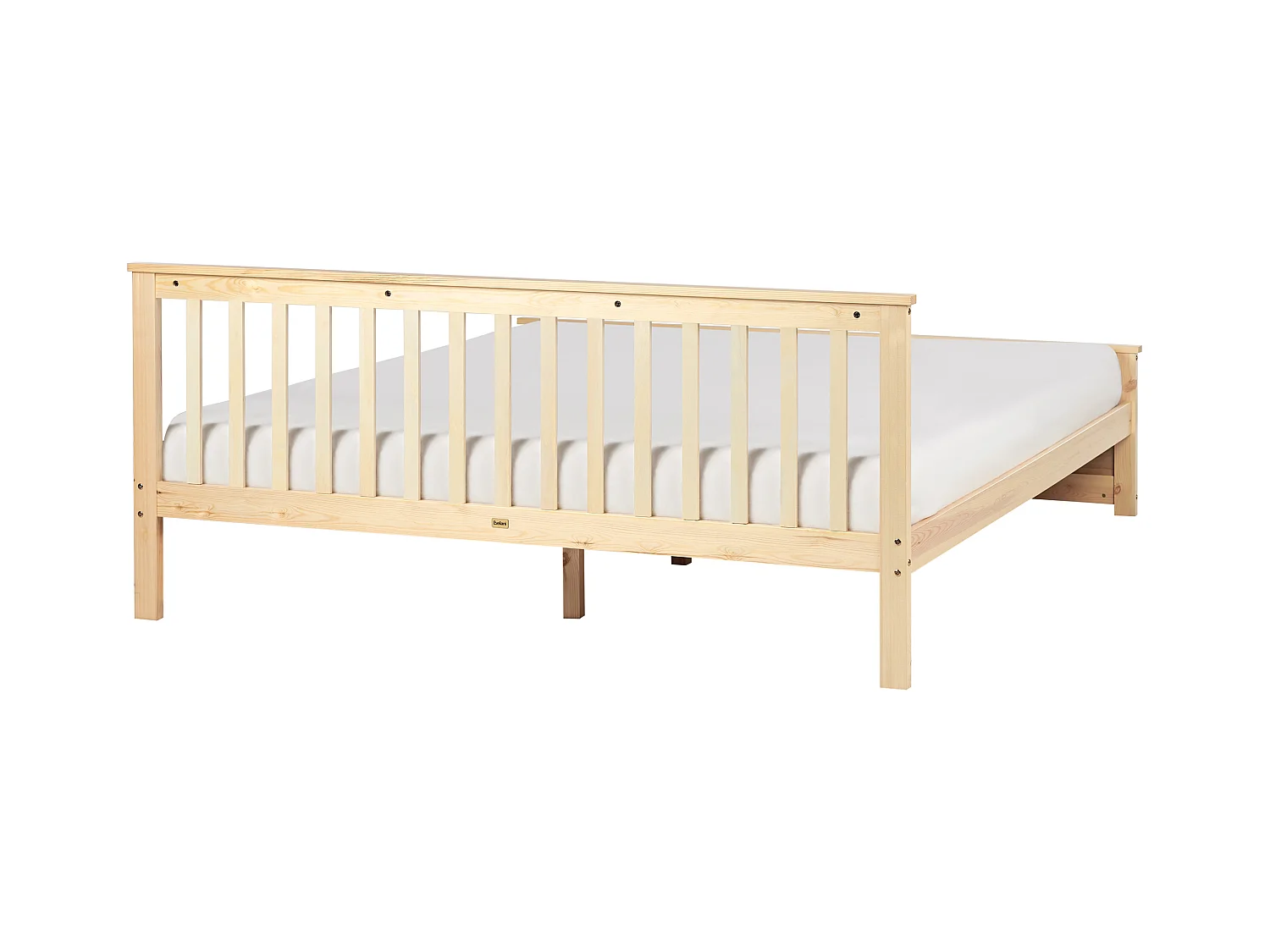 Lit avec sommier Bois de pin OLENDON 180 x 200 cm Marron clair