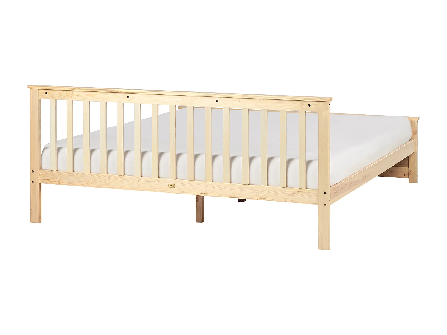 Lit avec sommier Bois de pin OLENDON 180 x 200 cm Marron clair