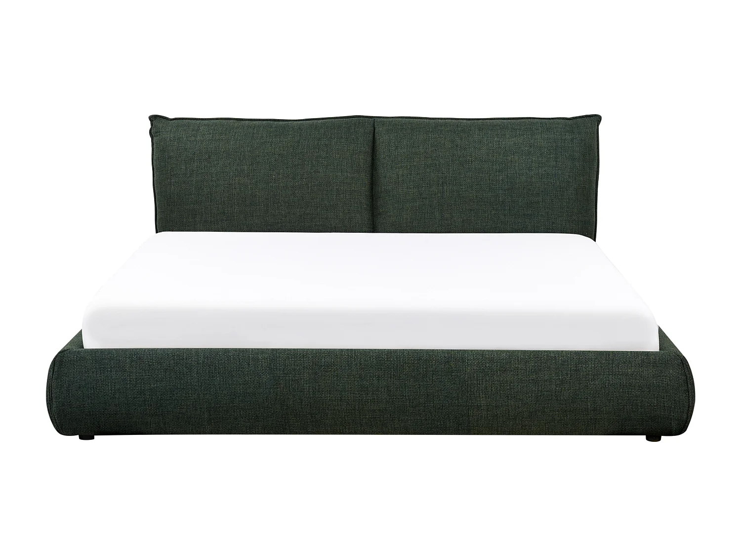 Lit avec sommier Tissu VINAY 180 x 200 cm Vert foncé