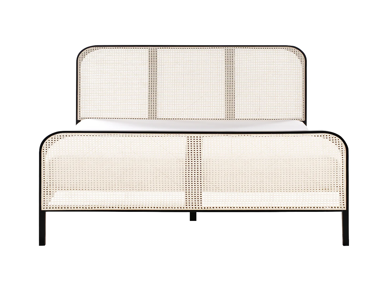 Lit avec sommier Bois de pin GONFARON 180 x 200 cm Noir