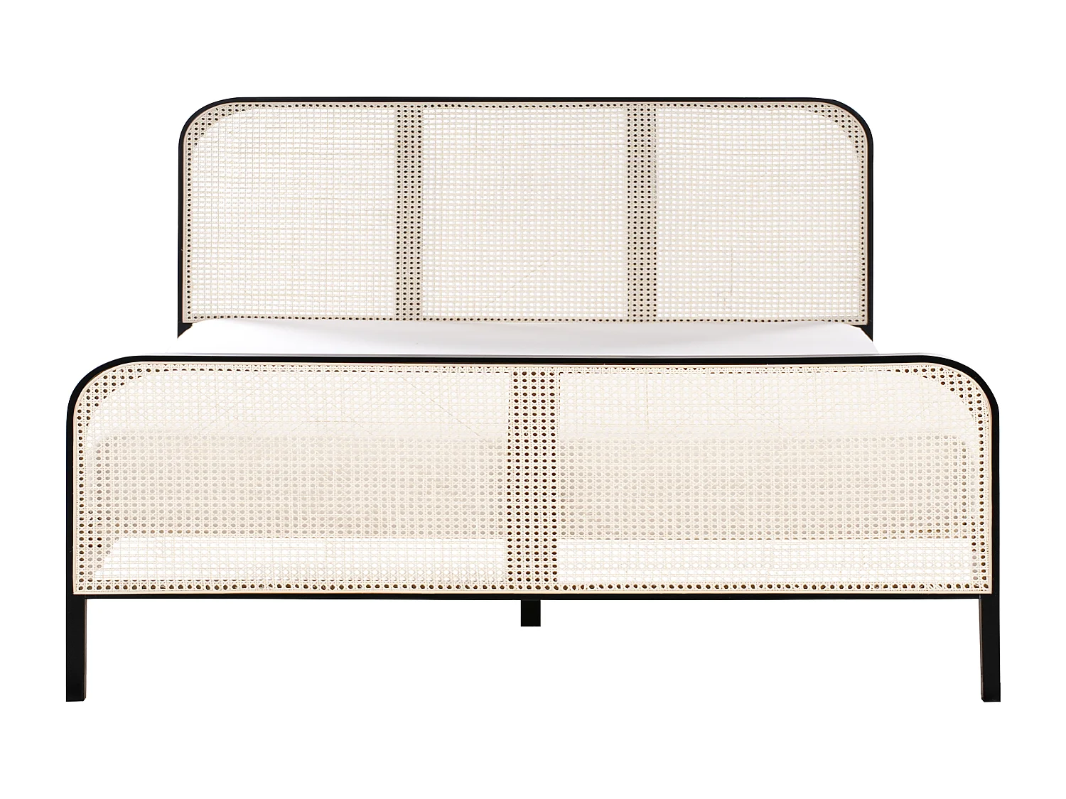 Bett mit Lattenrost Kiefernholz GONFARON 180 x 200 cm Schwarz